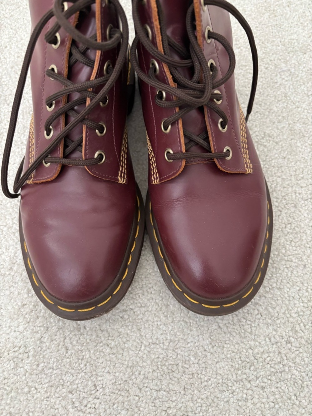 Dr. Martens 101 Vintage Smooth Oxblood Boots Size 8 Women 6 UK - Picture 4 of 9